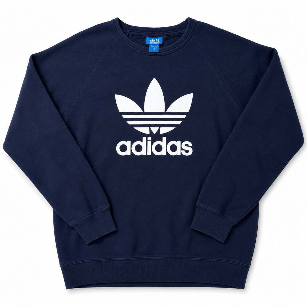 Adidas Originals Trefoil Crewneck Sweatshirt Men’s Large Navy